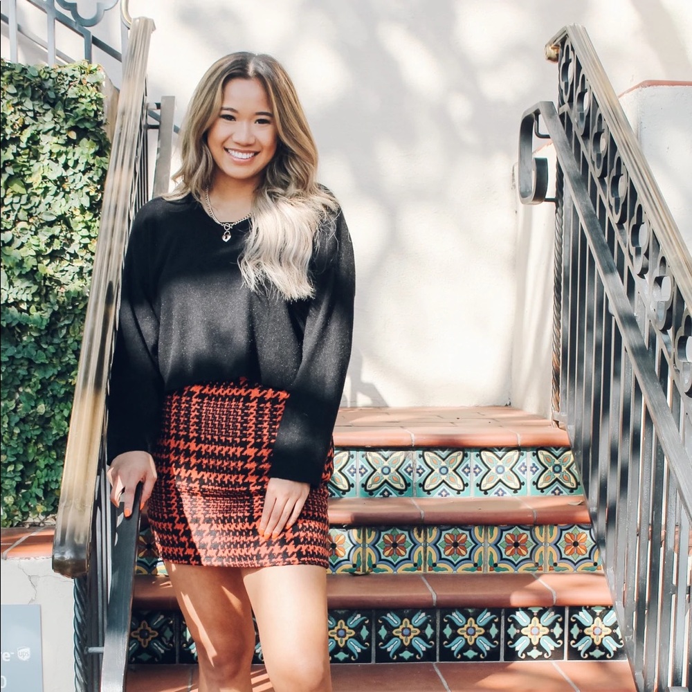 Houndstooth Skirt
